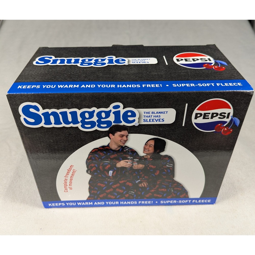 NEW All Star Innovations Snuggie Wild Cherry Pepsi Wearable Fleece Blanket